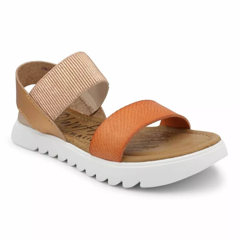 BLOWFISH TIA PRINTED OPEN TOE SLINGBACK SANDALS Size:6